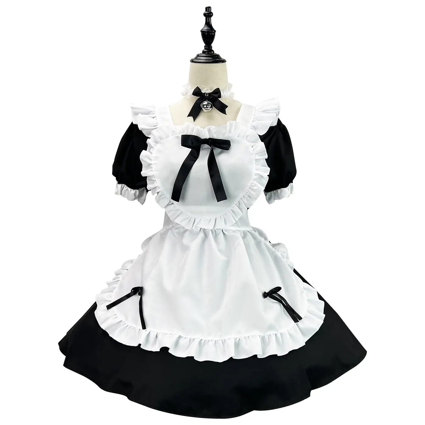 Japanese Black Classic Maid Dress Alice Soft Girl Lolita Maid Dress Cafe Dress
