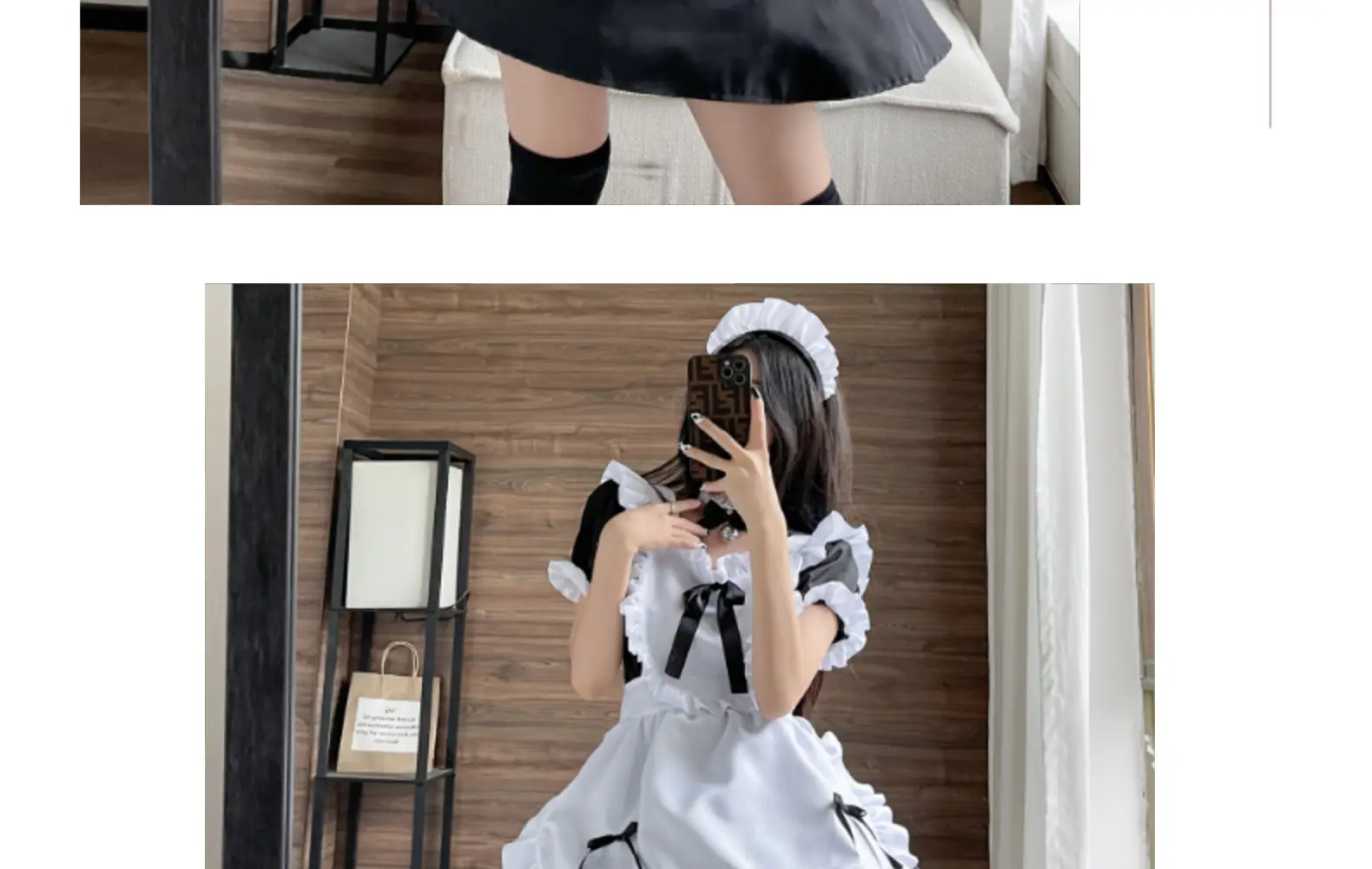Japanese Black Classic Maid Dress Alice Soft Girl Lolita Maid Dress Cafe Dress — feature 10