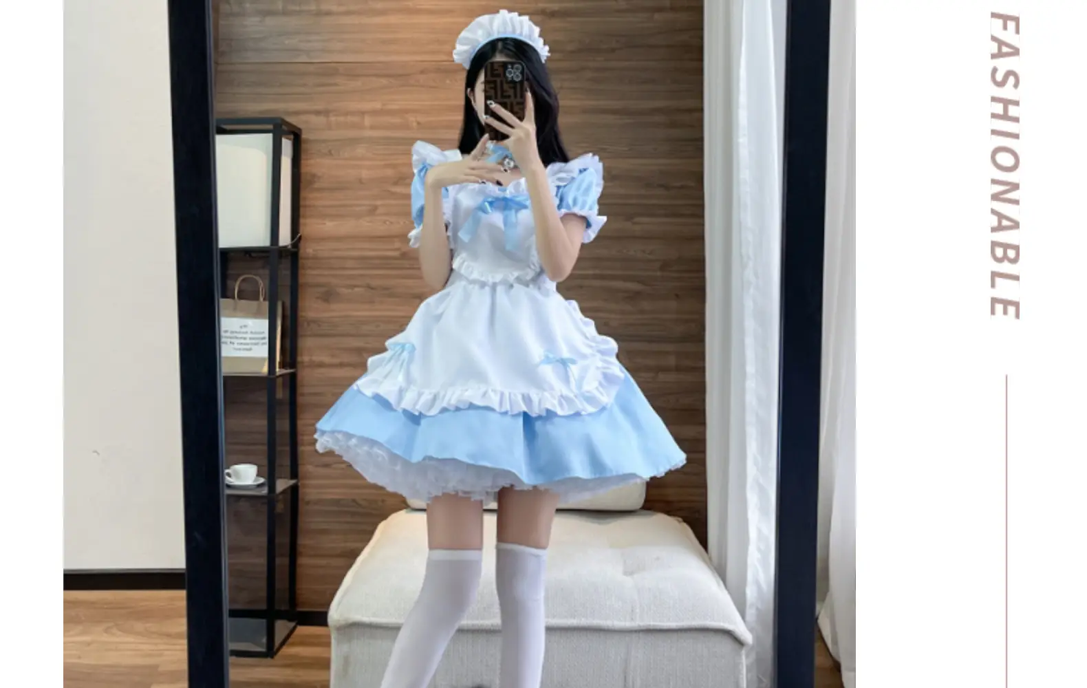 Japanese Black Classic Maid Dress Alice Soft Girl Lolita Maid Dress Cafe Dress — feature 15
