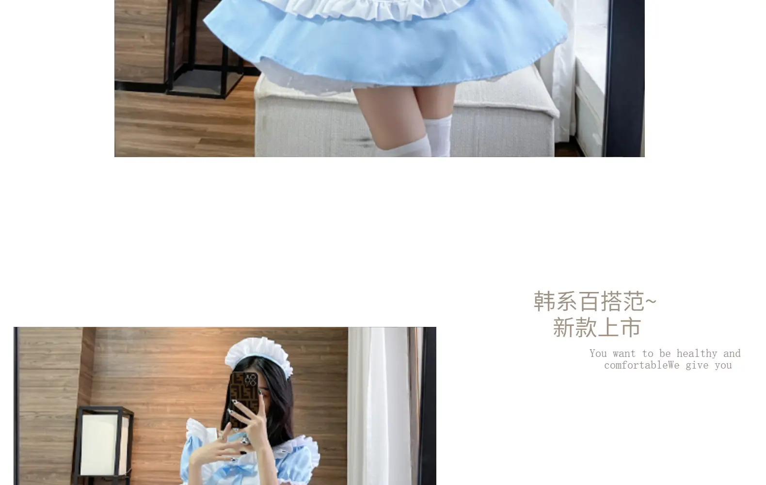 Japanese Black Classic Maid Dress Alice Soft Girl Lolita Maid Dress Cafe Dress — feature 17