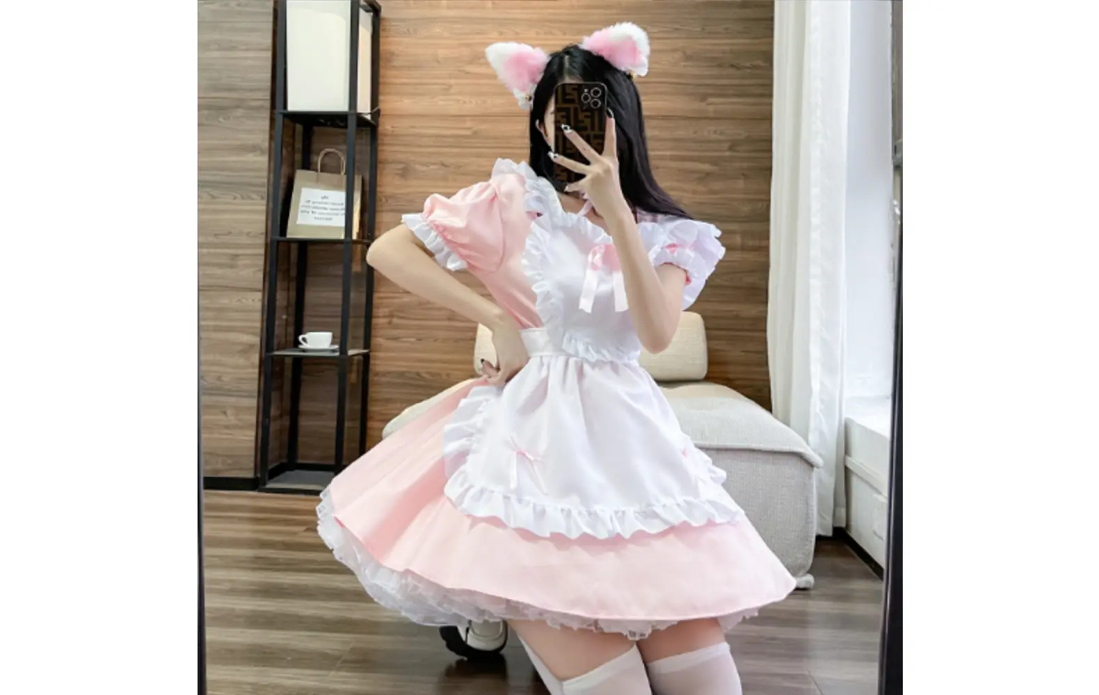 Japanese Black Classic Maid Dress Alice Soft Girl Lolita Maid Dress Cafe Dress — feature 34