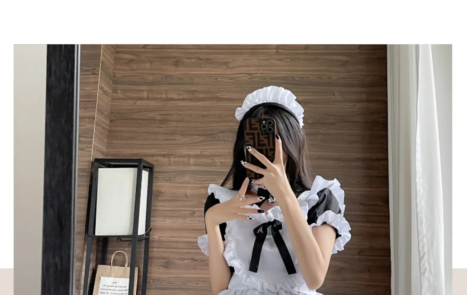 Japanese Black Classic Maid Dress Alice Soft Girl Lolita Maid Dress Cafe Dress — feature 7