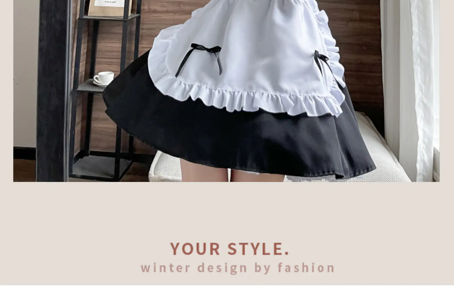 Japanese Black Classic Maid Dress Alice Soft Girl Lolita Maid Dress Cafe Dress — feature 8