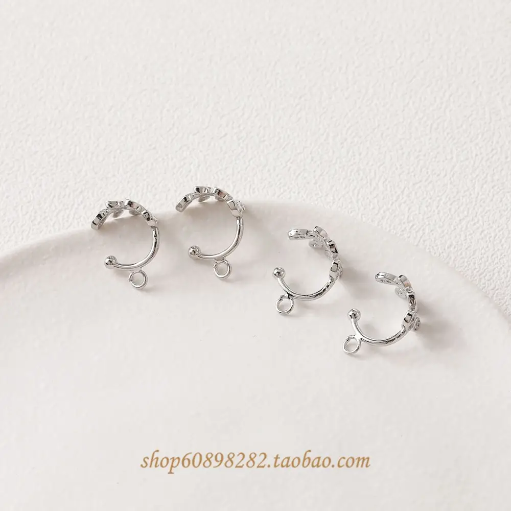14K Electroplated Leaf Earrings with Hanging Design - Image 6