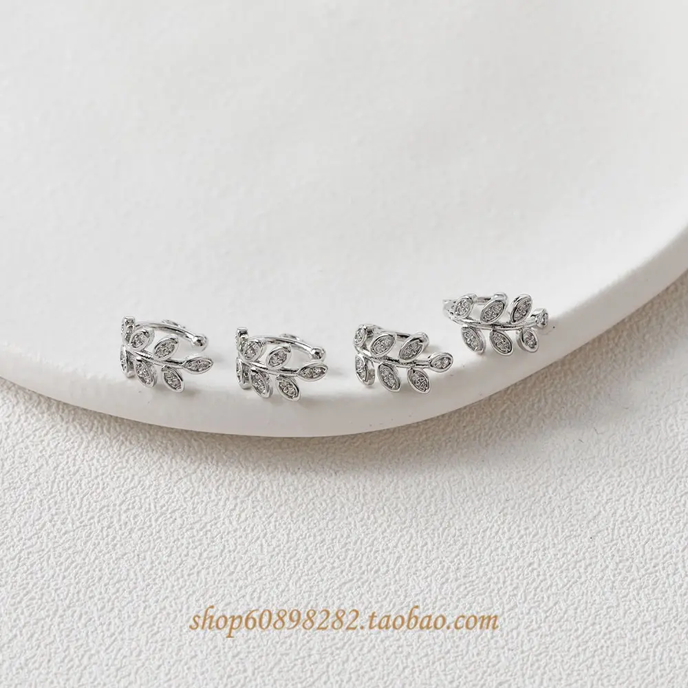 14K Electroplated Leaf Earrings with Hanging Design — feature 5