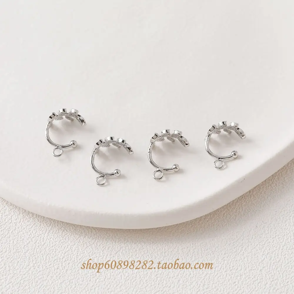 14K Electroplated Leaf Earrings with Hanging Design — feature 7