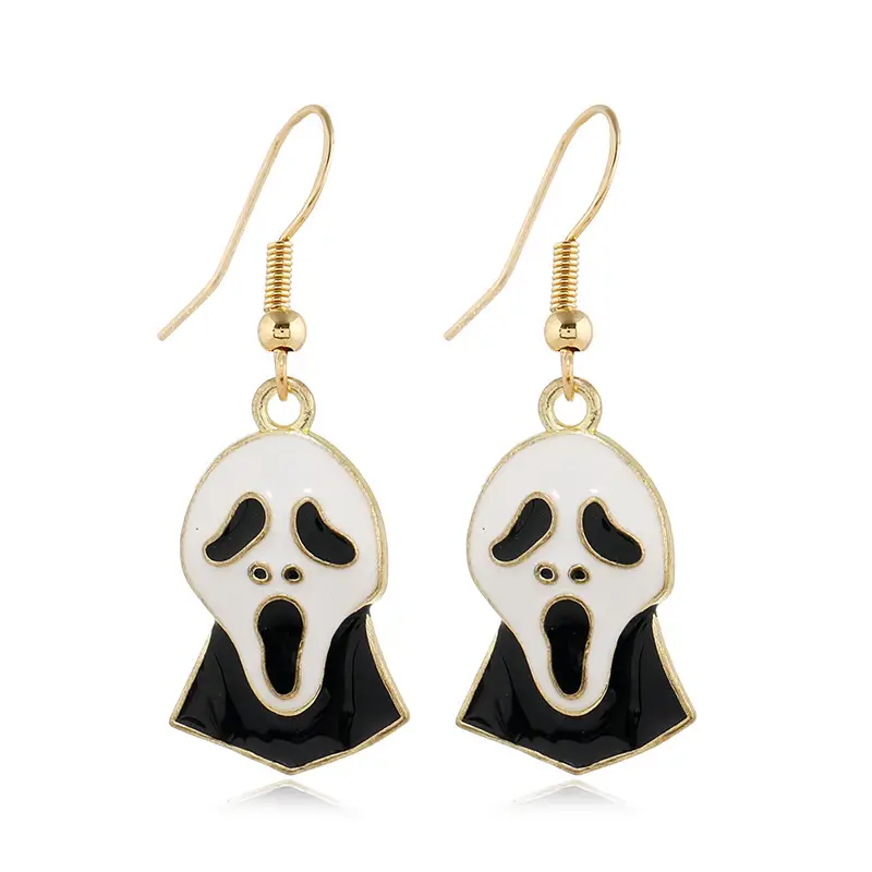 2022 Halloween Ghost Earrings Silver Alloy Personalized Wholesale - Image 29