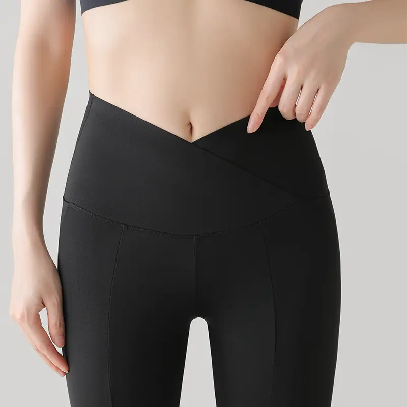 Black High Waist Shark Pants Women's Casual Wear - Image 2
