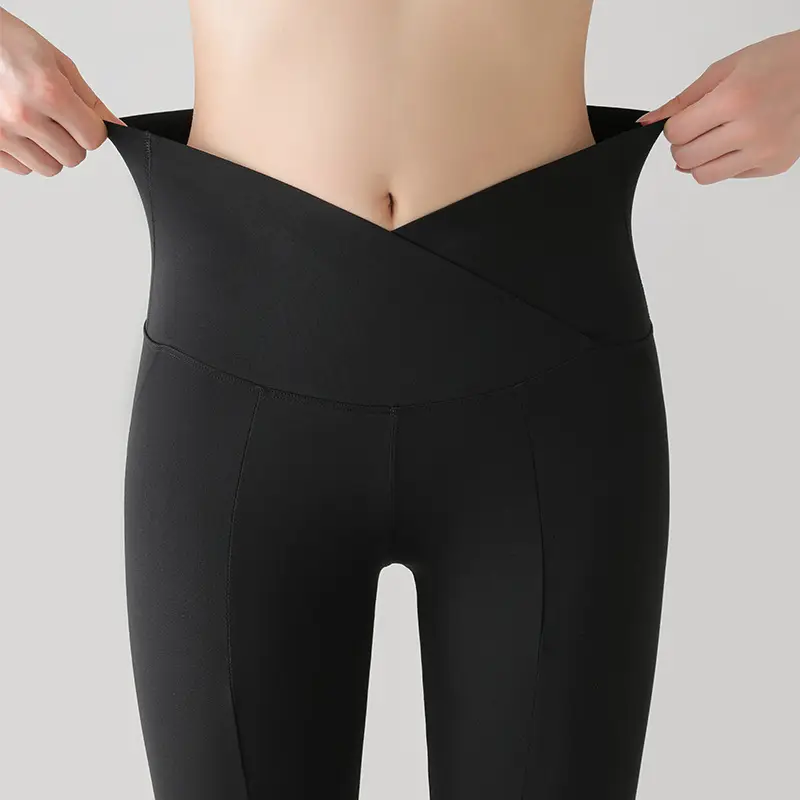 Black High Waist Shark Pants Women's Casual Wear - Image 3