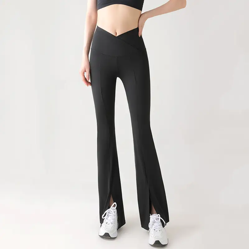 Black High Waist Shark Pants Women's Casual Wear - Image 4