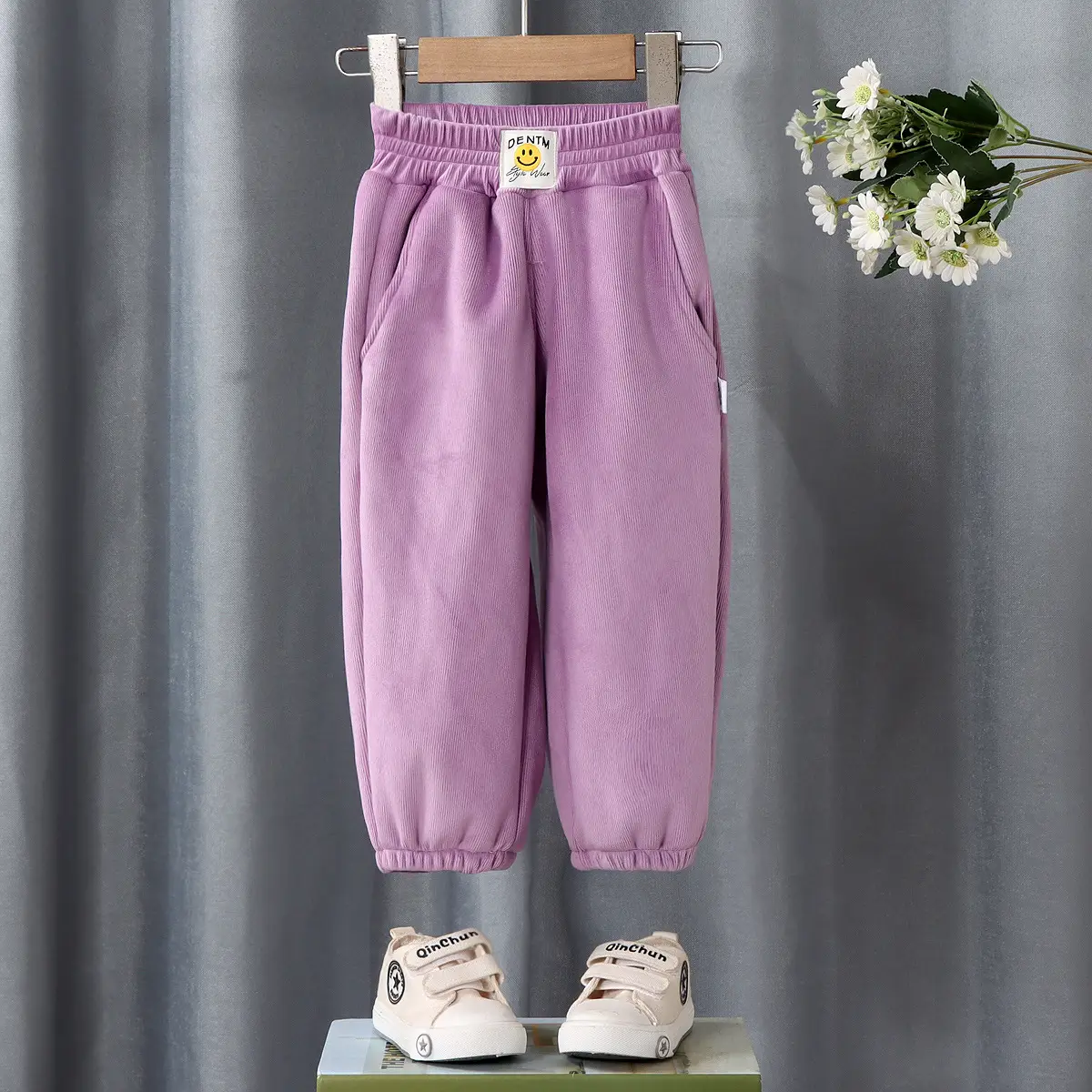 Children's Fleece Sweatpants Large Brown