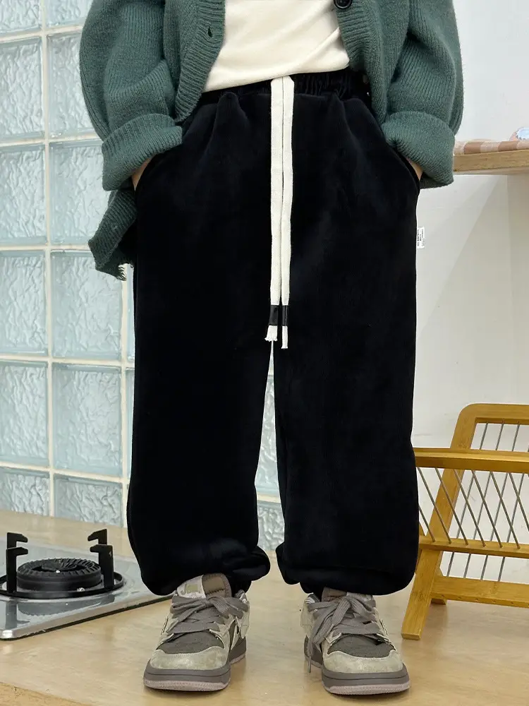Children's Fleece Sweatpants Large Brown