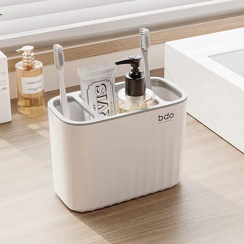 Wall-Mounted Toothpaste & Toothbrush Holder Set