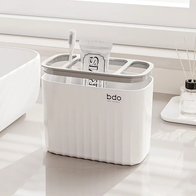 Wall-Mounted Toothpaste & Toothbrush Holder Set
