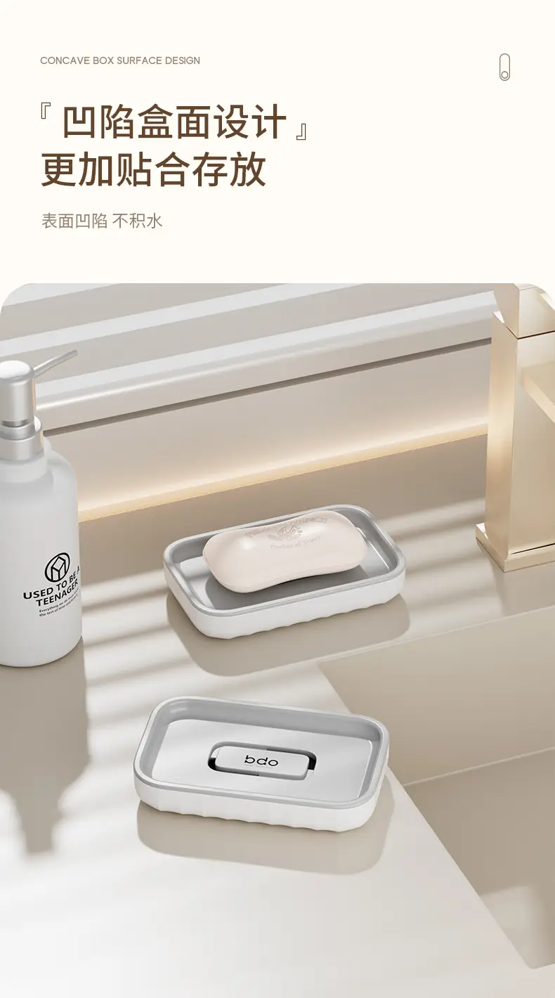 Nail-Free Soap Holder with Drainage Tray — feature 8