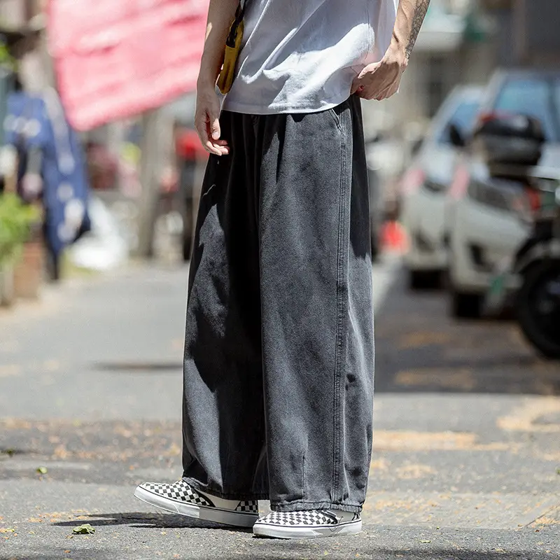Wide Leg Korean Style Jeans for Men Large