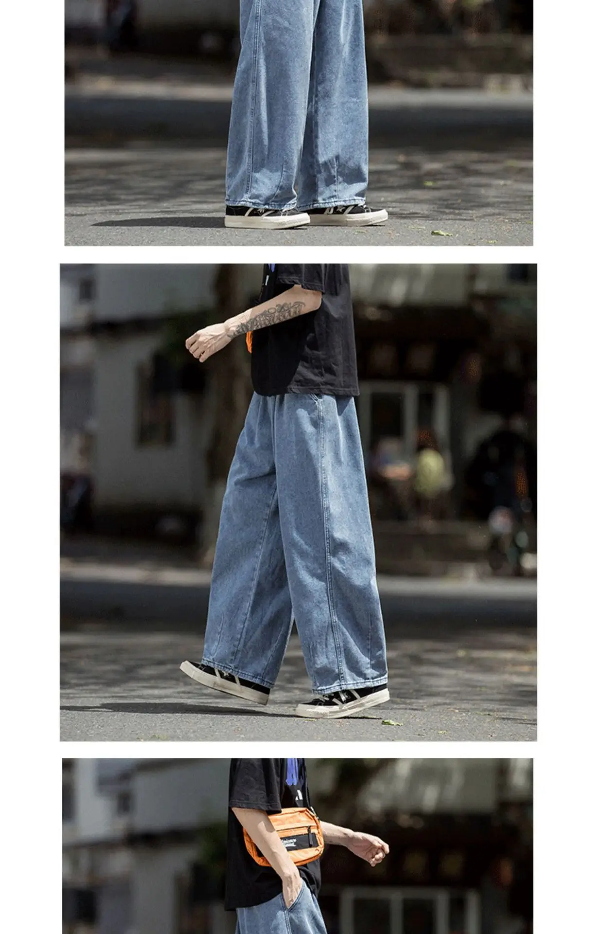 Wide Leg Korean Style Jeans for Men Large — feature 5