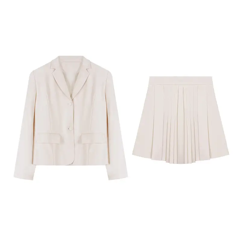 2025 Korean Style White Crystal Suit Jacket for Women - Image 7