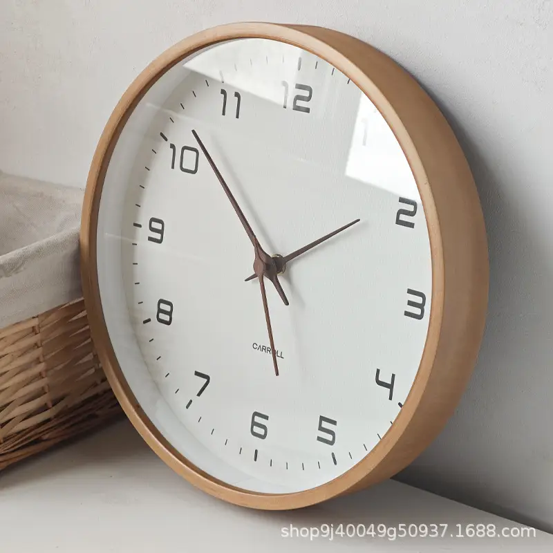 Nordic Style Wall Clock with Wooden Frame - Image 6