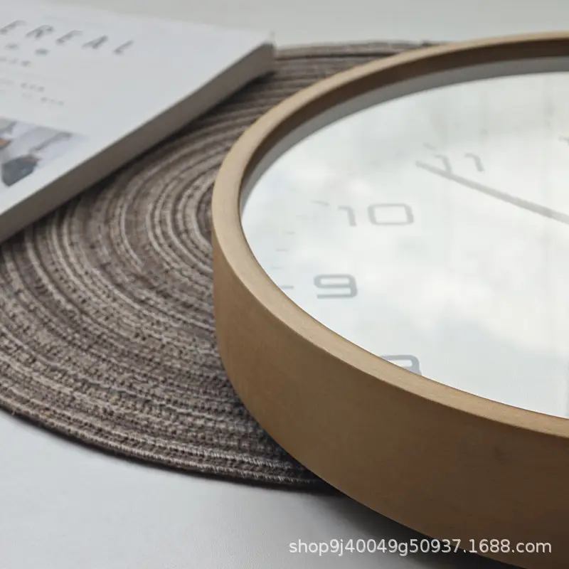 Nordic Style Wall Clock with Wooden Frame - Image 7