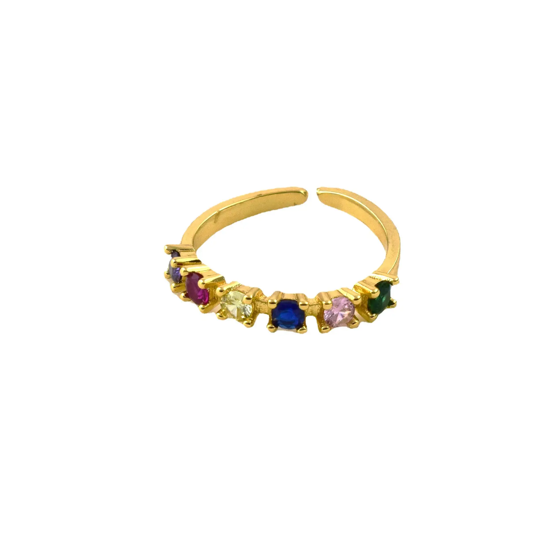 Gold Heart CZ Zircon Adjustable Ring