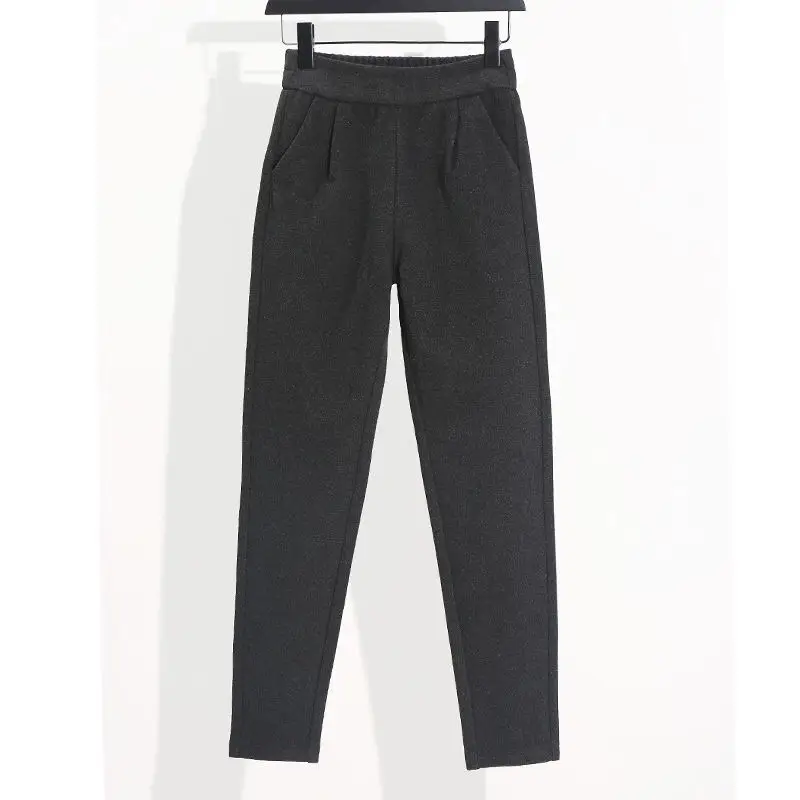 Women Woolen High Waist Slim Radish Pants 2024 - Image 3