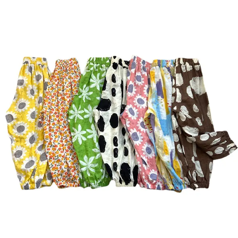Girls Floral Anti-Mosquito Pants 2025 Summer - Image 10