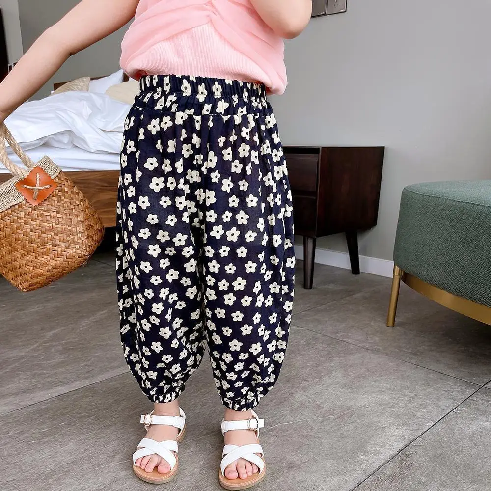 Girls Floral Anti-Mosquito Pants 2025 Summer - Image 5