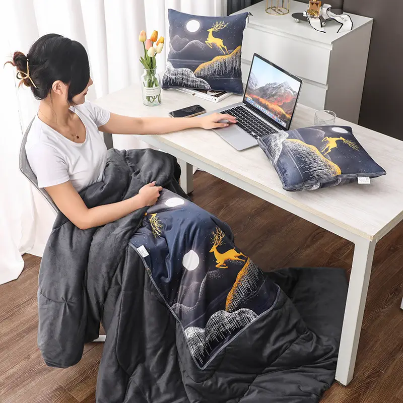 Thickened Pillow Quilt Dual Use Car Cushion Blanket - Image 18