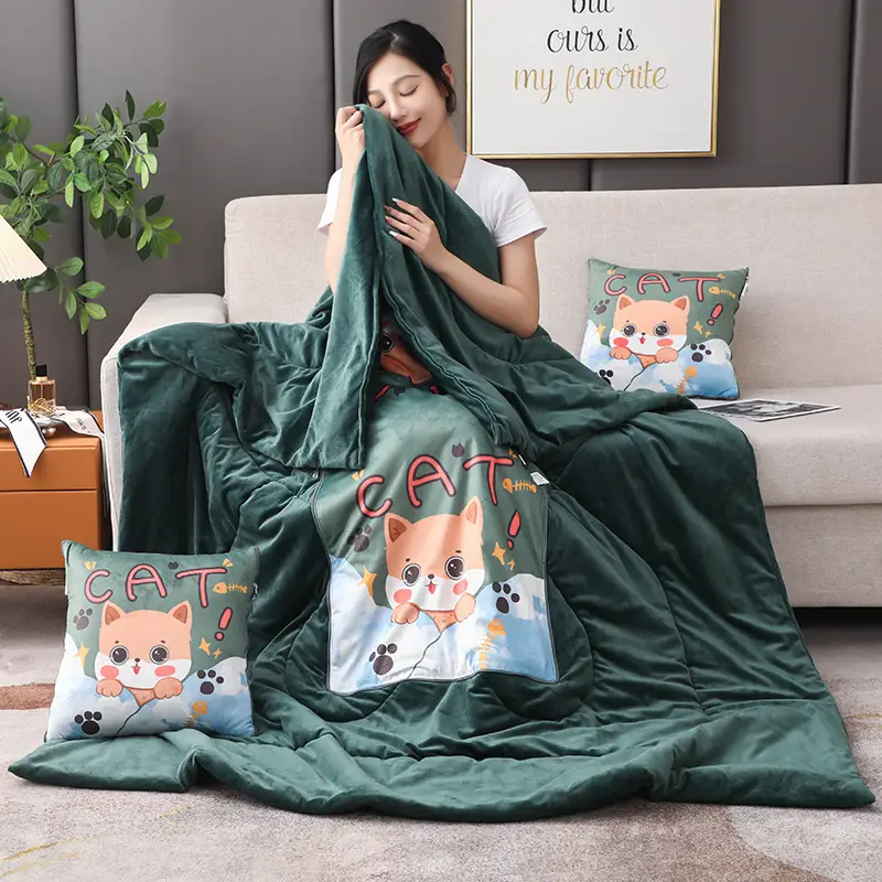 Thickened Pillow Quilt Dual Use Car Cushion Blanket - Image 10