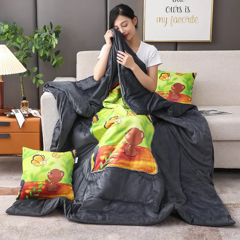 Thickened Pillow Quilt Dual Use Car Cushion Blanket - Image 11