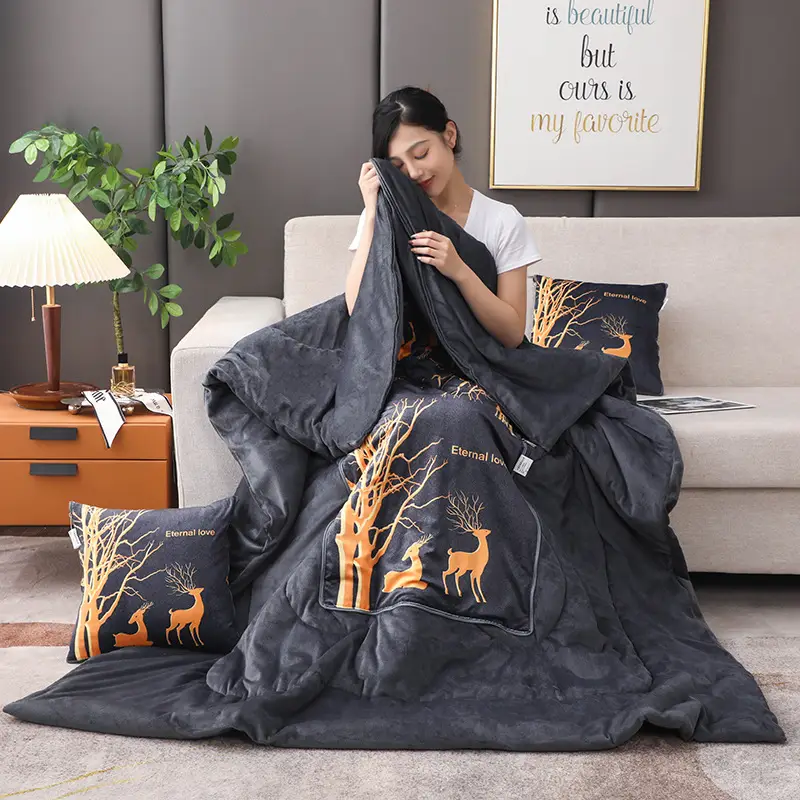 Thickened Pillow Quilt Dual Use Car Cushion Blanket - Image 13