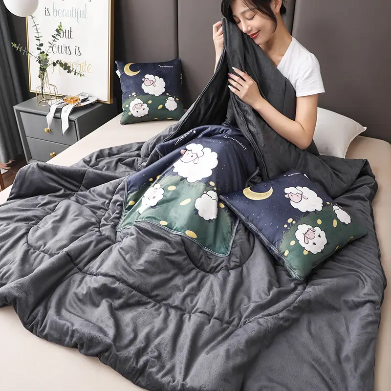 Thickened Pillow Quilt Dual Use Car Cushion Blanket - Image 15