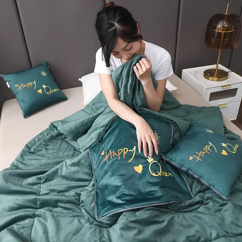 Thickened Pillow Quilt Dual Use Car Cushion Blanket - Image 2