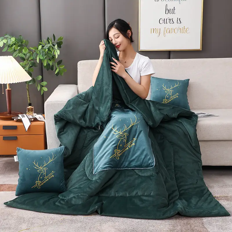 Thickened Pillow Quilt Dual Use Car Cushion Blanket - Image 4