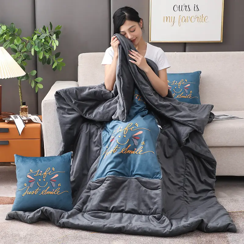 Thickened Pillow Quilt Dual Use Car Cushion Blanket - Image 9