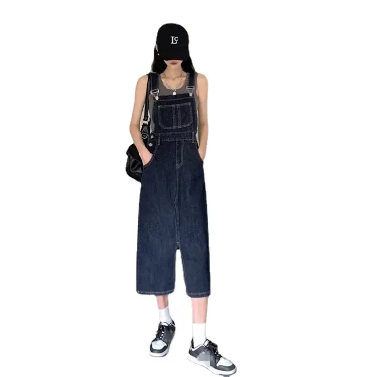 Denim Strap Skirt Split Design Women Autumn Large Size