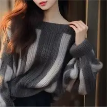 Black Knitted Cardigan Women's Outerwear 2025 Spring Fall — feature 3