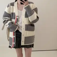 Black Knitted Cardigan Women's Outerwear 2025 Spring Fall — feature 5