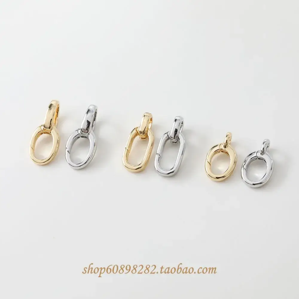 Gold & Silver Spring Buckles 8 Character Chain Necklace - Image 9