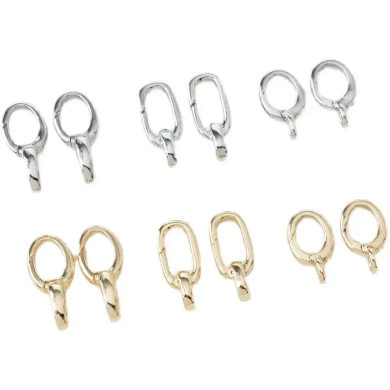 Gold & Silver Spring Buckles 8 Character Chain Necklace - Image 11