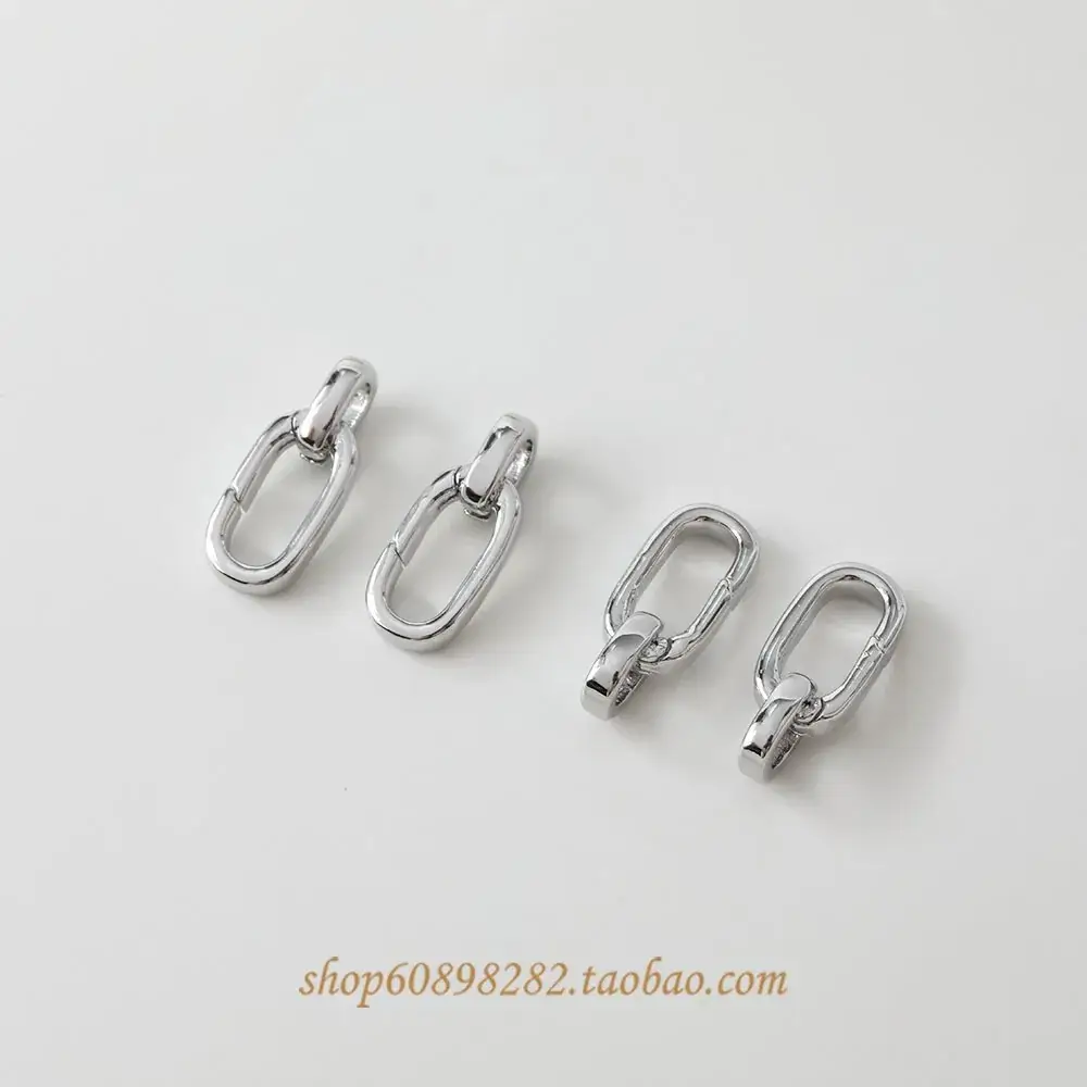 Gold & Silver Spring Buckles 8 Character Chain Necklace - Image 5