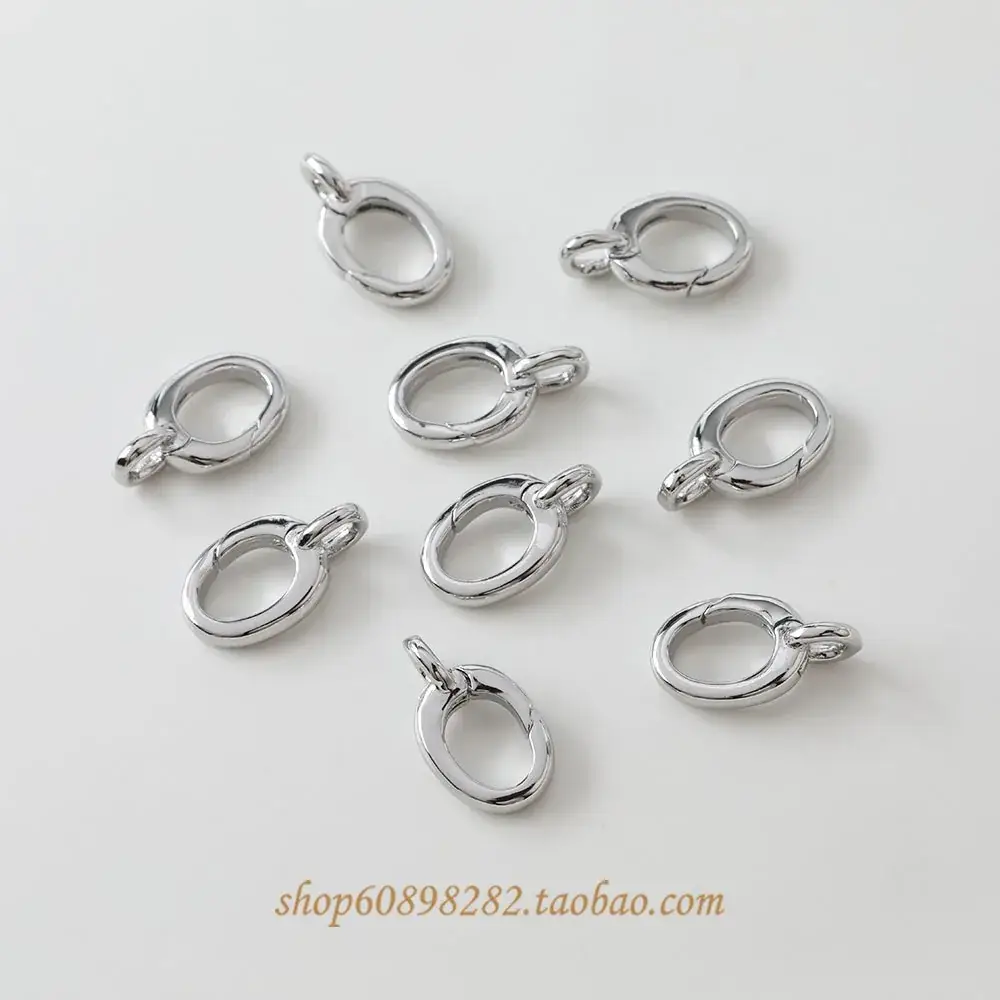 Gold & Silver Spring Buckles 8 Character Chain Necklace - Image 6