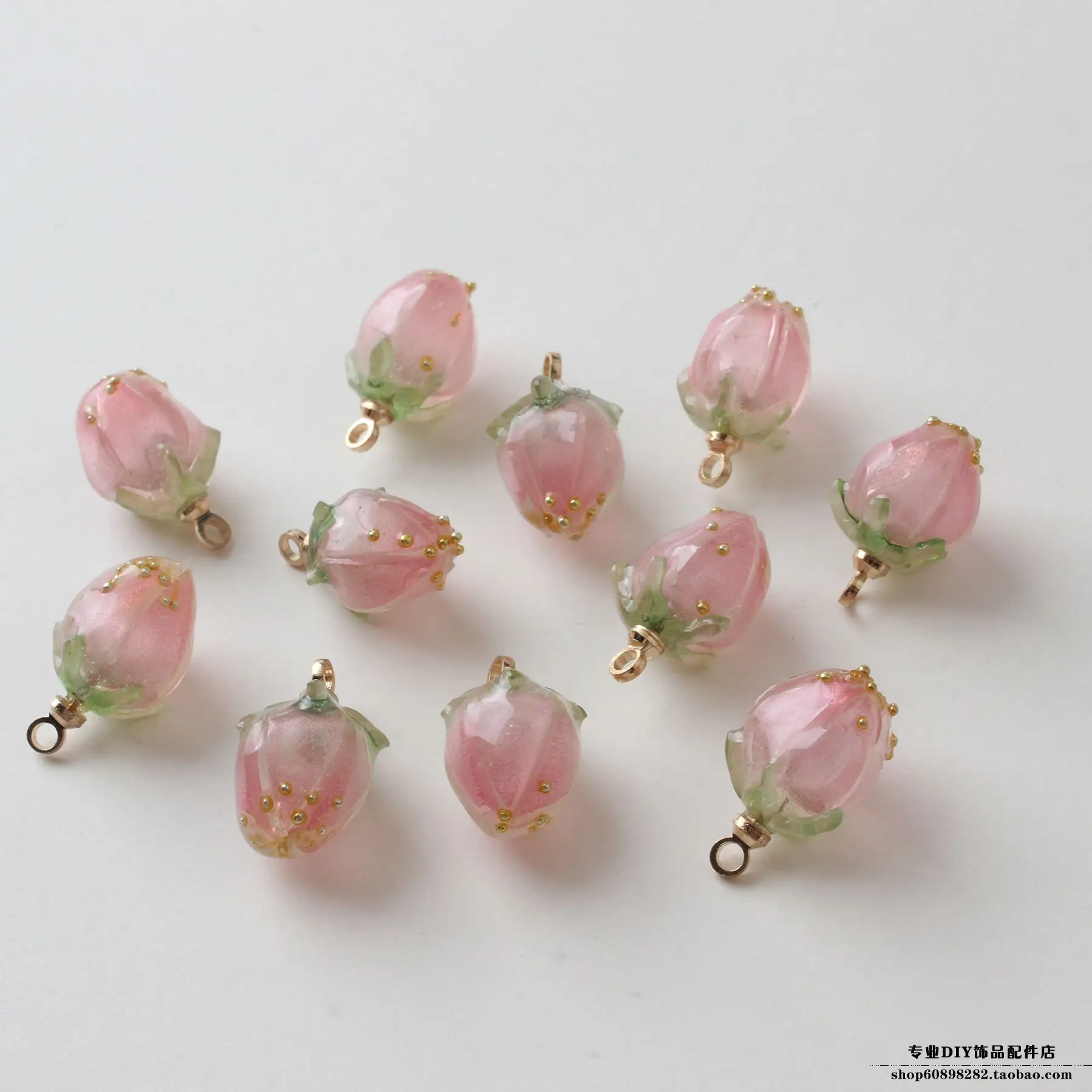Fresh Pink Resin Strawberries DIY Bracelet Earrings Set — feature 3