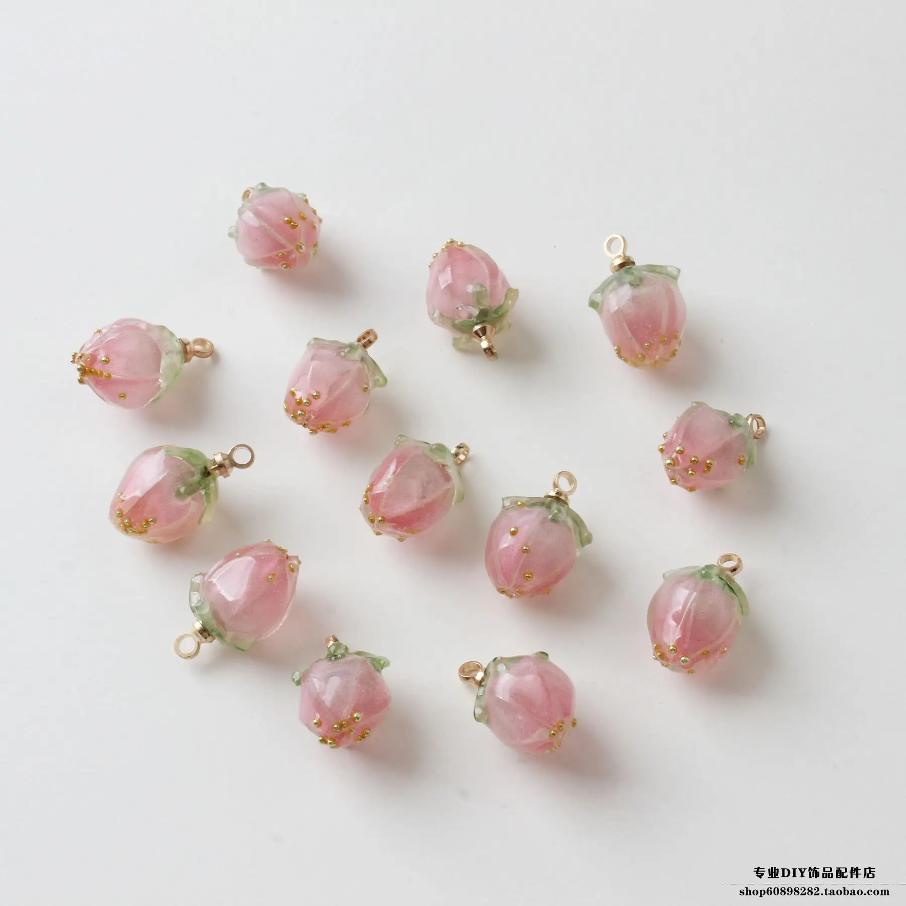 Fresh Pink Resin Strawberries DIY Bracelet Earrings Set — feature 8
