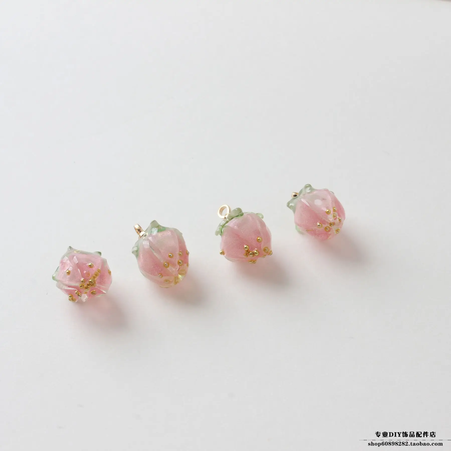 Fresh Pink Resin Strawberries DIY Bracelet Earrings Set — feature 9