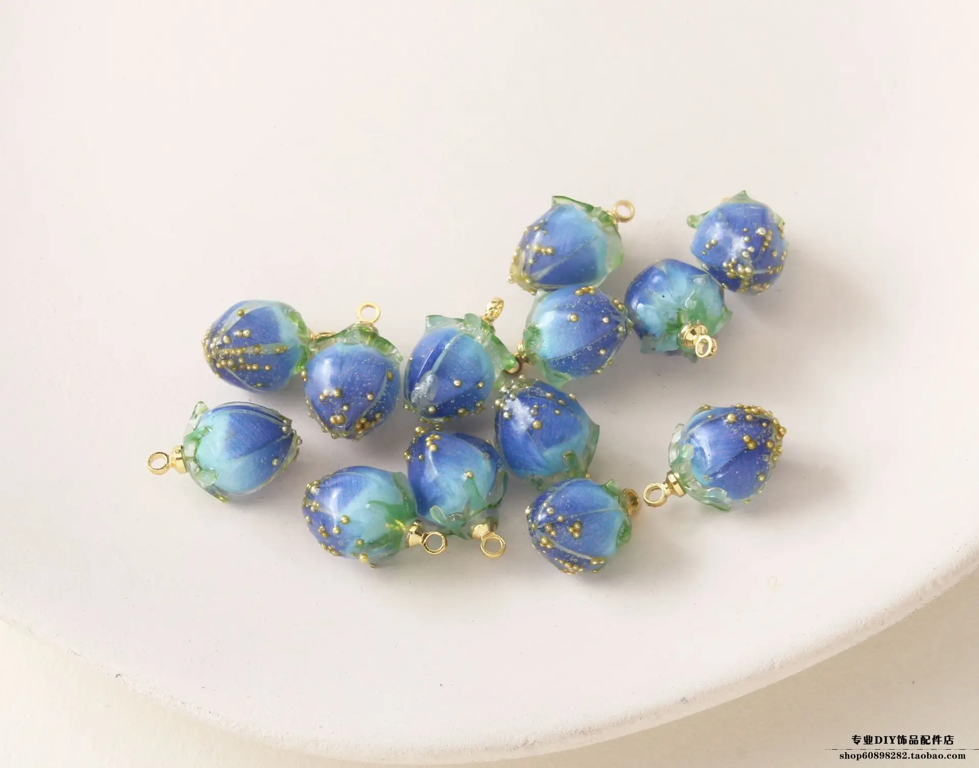 Fresh Pink Resin Strawberries DIY Bracelet Earrings Set - Image 4
