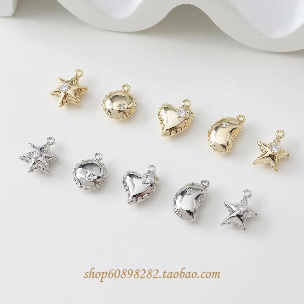 14K Gold Plated Heart Pendant Earrings Set — feature 1