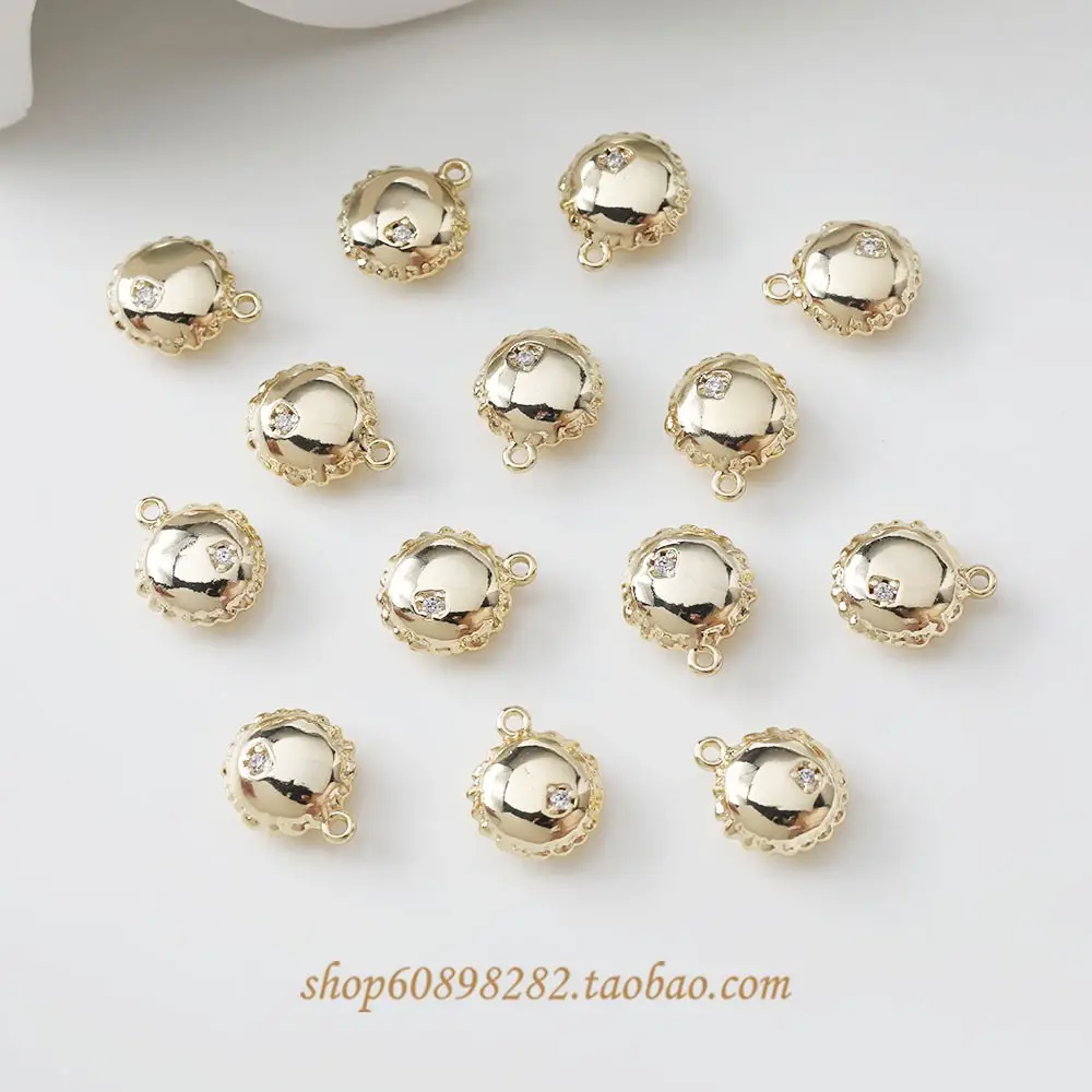 14K Gold Plated Heart Pendant Earrings Set - Image 3