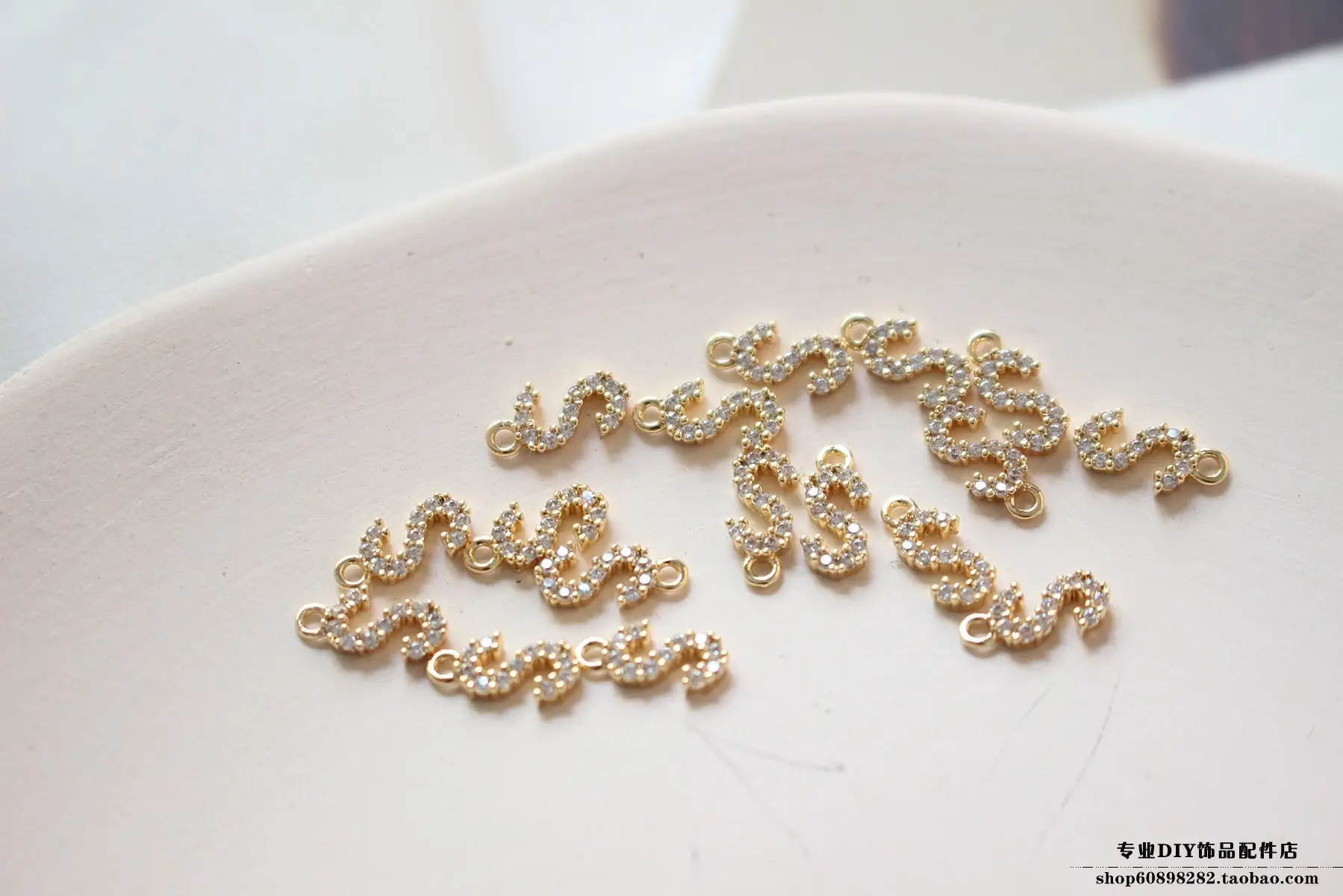 Copper Plated 18K Gold Zircon Earrings Bracelet Set — feature 41